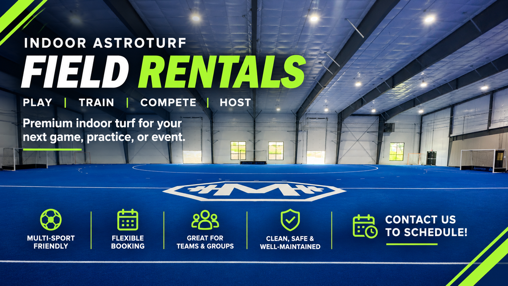 Indoor turf rental